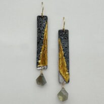 Shard Earrings with Labradorite by Air & Earth Design at The Avenue Gallery, a contemporary fine art gallery in Victoria, BC, Canada.
