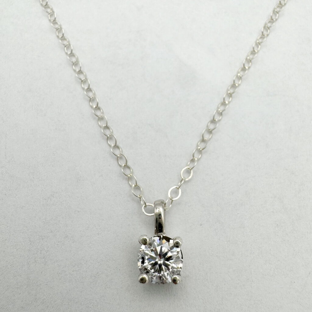 Lab Grown Diamond Necklace by Val Nunns at The Avenue Gallery, a contemporary fine art gallery in Victoria, BC, Canada.