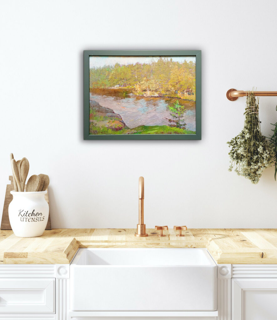 On the Forest Lake by Andrii Yendakov at The Avenue Gallery, a contemporary fine art gallery in Victoria, BC, Canada.