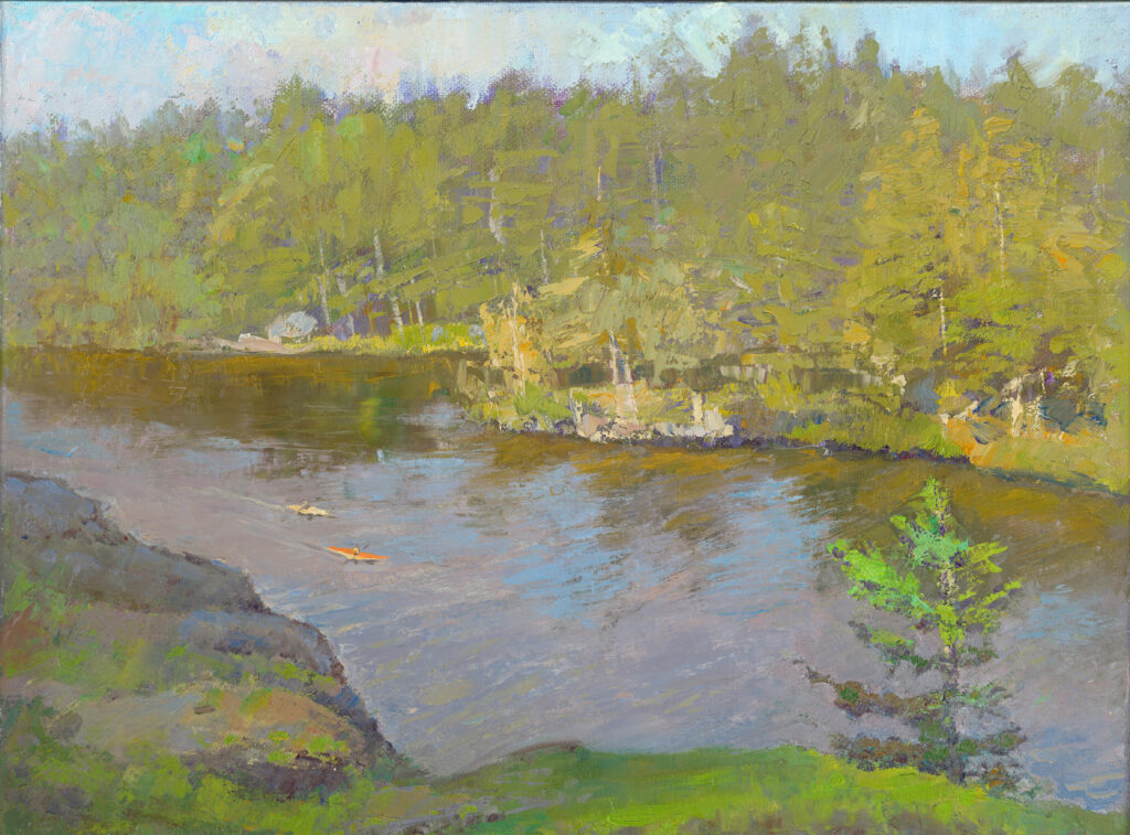 On the Forest Lake by Andrii Yendakov at The Avenue Gallery, a contemporary fine art gallery in Victoria, BC, Canada.