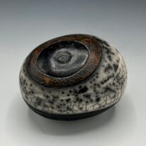 Naked Raku Shaker by Jan Lovewell at The Avenue Gallery, a contemporary fine art gallery in Victoria, BC, Canada.