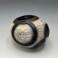 Naked Raku Shaker by Jan Lovewell at The Avenue Gallery, a contemporary fine art gallery in Victoria, BC, Canada.