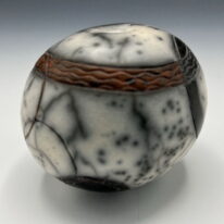 Naked Raku Shaker by Jan Lovewell at The Avenue Gallery, a contemporary fine art gallery in Victoria, BC, Canada.