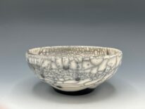 Naked Raku Bowl by Jan Lovewell at The Avenue Gallery, a contemporary fine art gallery in Victoria, BC, Canada.