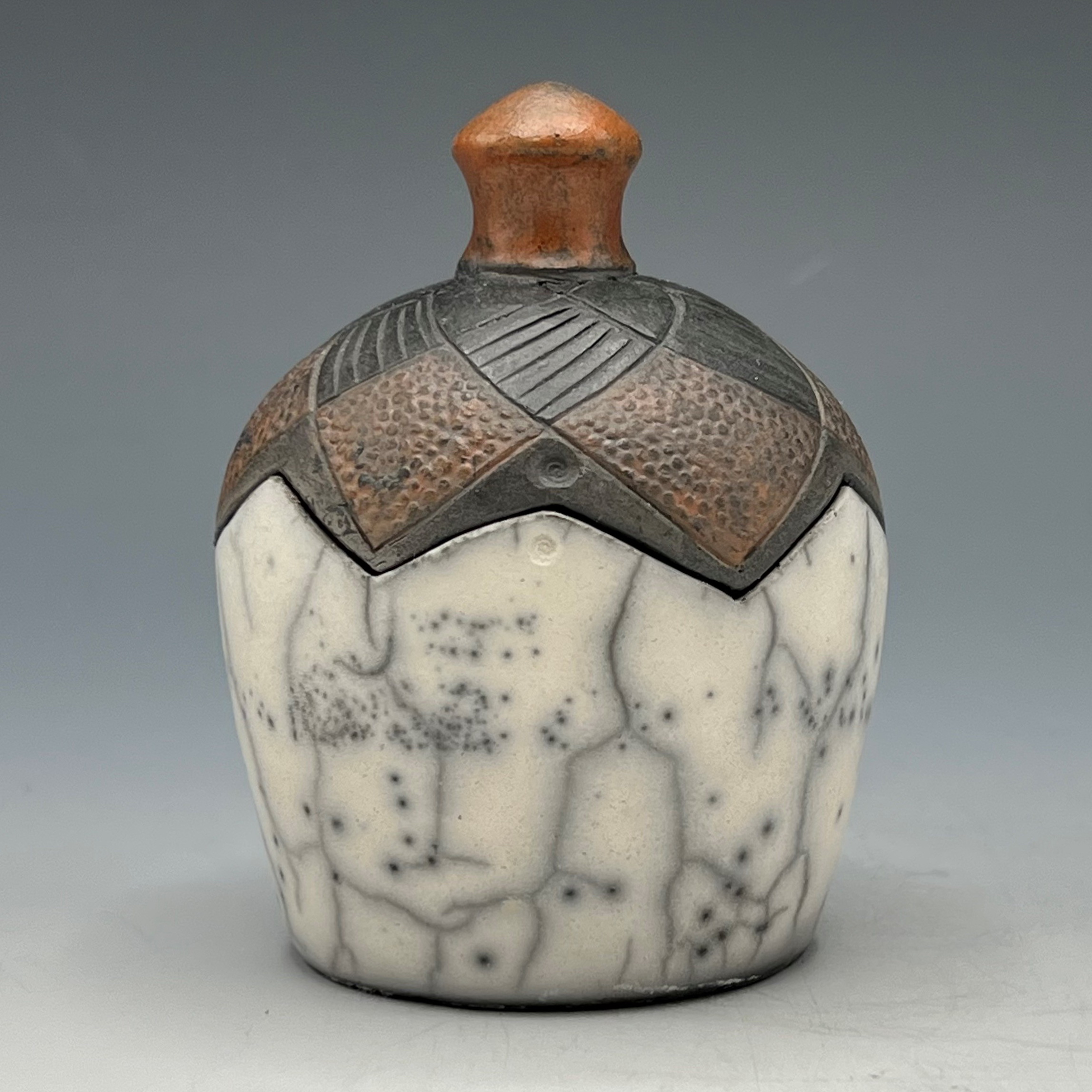 Naked Raku Jar (Small) by Jan Lovewell - The Avenue Gallery