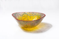 Mauve Wonky Bowl by Bob Leatherbarrow at The Avenue Gallery, a contemporary fine art gallery in Victoria, BC, Canada.