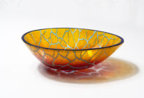 Marigold Wonky Bowl by Bob Leatherbarrow at The Avenue Gallery, a contemporary fine art gallery in Victoria, BC, Canada.