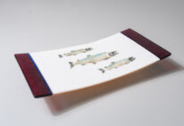 Three Oceanic Chinook Salmon Sushi Dish by Bob Leatherbarrow at The Avenue Gallery, a contemporary fine art gallery in Victoria, BC, Canada.