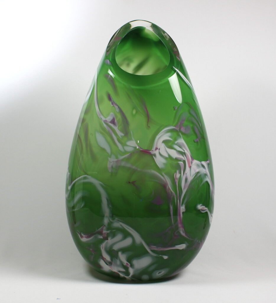 Jade Green with Florence Raspberry Lilac Vase by Guy Hollington at The Avenue Gallery, a contemporary fine art gallery in Victoria, BC, Canada.