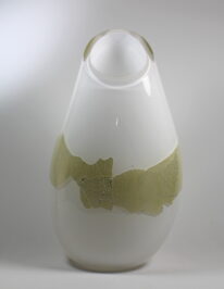 White with Silver Vase (Front Cut) by Guy Hollington at The Avenue Gallery, a contemporary fine art gallery in Victoria, BC, Canada.