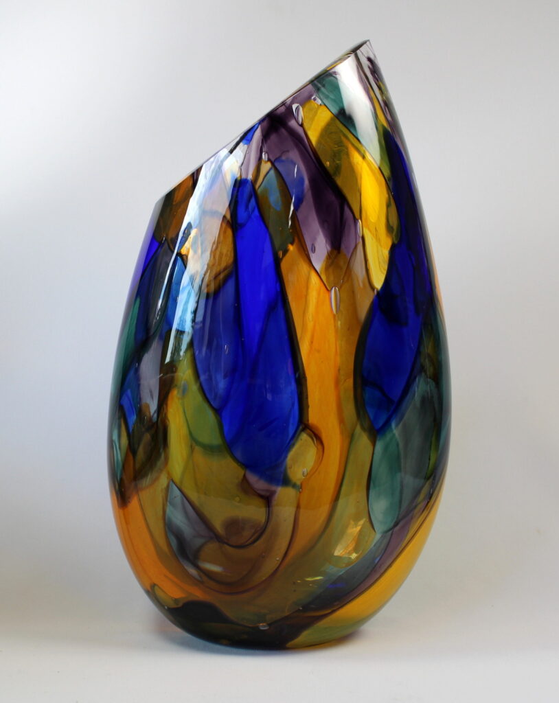 Stained Glass Vase by Guy Hollington at The Avenue Gallery, a contemporary fine art gallery in Victoria, BC, Canada.
