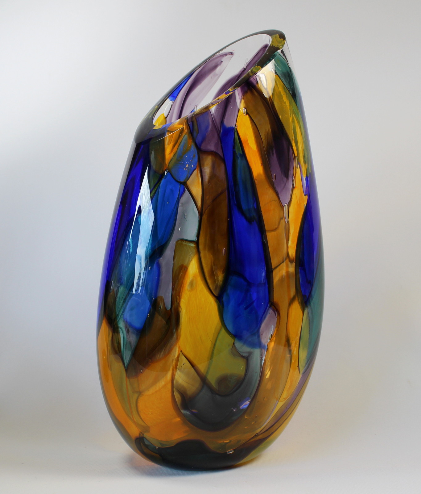 Stained Glass Vase by Guy Hollington at The Avenue Gallery, a contemporary fine art gallery in Victoria, BC, Canada.