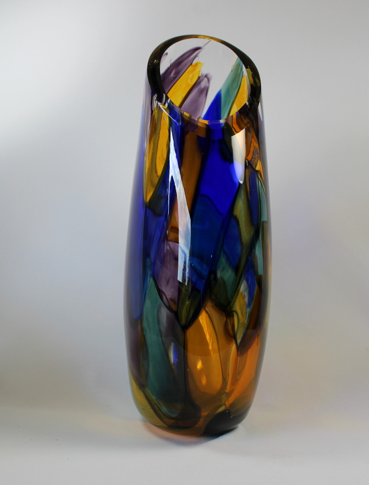 Stained Glass Vase by Guy Hollington at The Avenue Gallery, a contemporary fine art gallery in Victoria, BC, Canada.
