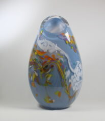 Lavender with White and Spring Mix (Front Cut) Vase by Guy Hollington at The Avenue Gallery, a contemporary fine art gallery in Victoria, BC, Canada.