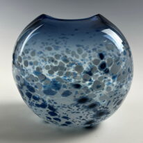 Tulip Vase (Steel Blue) by Lisa Samphire at The Avenue Gallery, a contemporary fine art gallery in Victoria, BC, Canada.