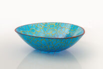 Blue Wonky Bowl by Bob Leatherbarrow