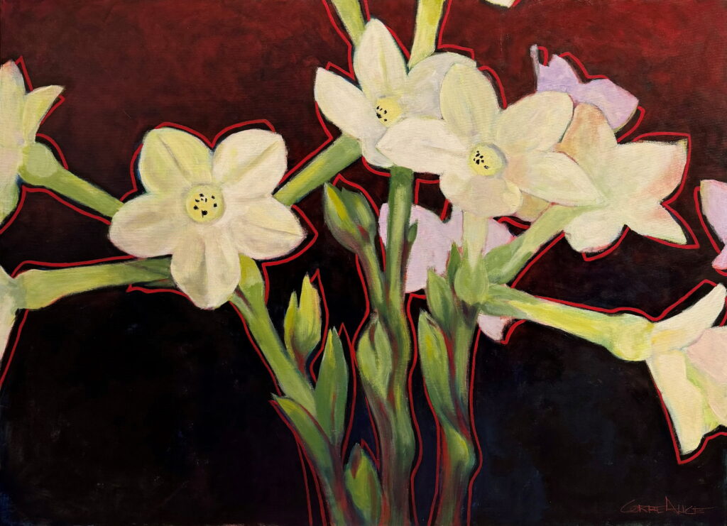 The Magic Red Line by Corre Alice at The Avenue Gallery, a contemporary fine art gallery in Victoria, BC, Canada.