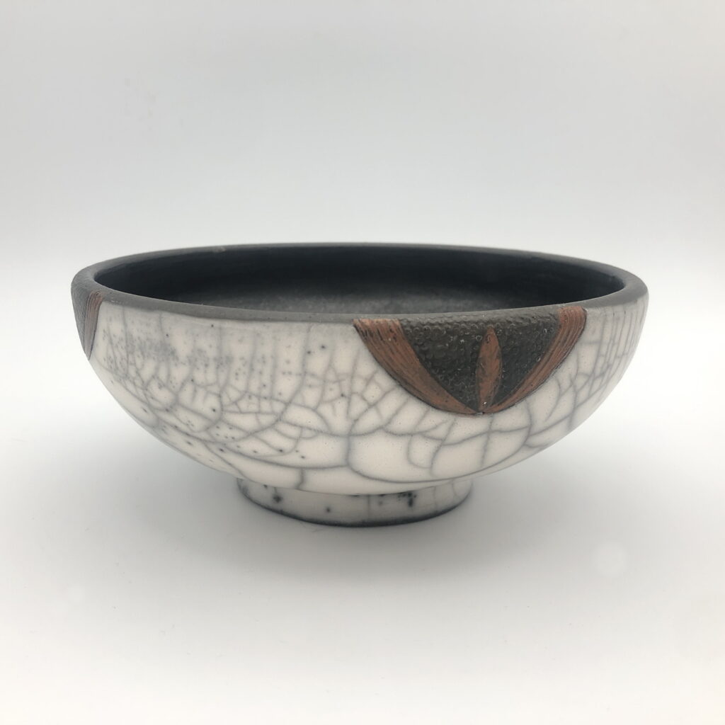 Naked Raku Bowl by Jan Lovewell at The Avenue Gallery, a contemporary fine art gallery in Victoria, BC, Canada.