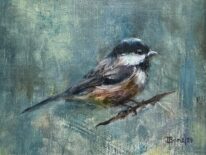 My Little Chickadee by Tanya Bone at The Avenue Gallery, a contemporary fine art gallery in Victoria, BC, Canada.