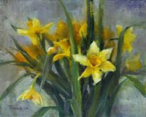And Dances With the Daffodils by Tanya Bone at The Avenue Gallery, a contemporary fine art gallery in Victoria, BC, Canada.