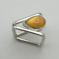 Book Band Ring with Australian Opal by A & R Jewellery at The Avenue Gallery, a contemporary fine art gallery in Victoria, BC, Canada.