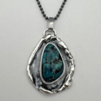 Wax Seal Pendant with Turquoise by A & R Jewellery at The Avenue Gallery, a contemporary fine art gallery in Victoria, BC, Canada.