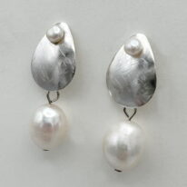 Teardrop Post Earrings with Pearls by A & R Jewellery at The Avenue Gallery, a contemporary fine art gallery in Victoria, BC, Canada.
