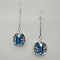 Wax Seal Earrings with London Blue Topaz by A & R Jewellery at The Avenue Gallery, a contemporary fine art gallery in Victoria, BC, Canada.