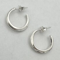 OneFooter Hoop Earrings (Small) by Dorothée Rosen at The Avenue Gallery, a contemporary fine art gallery in Victoria, BC, Canada.