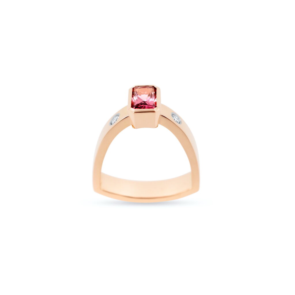 Pink Tourmaline & Diamond Ring by Bayot Heer at The Avenue Gallery, a contemporary fine art gallery in Victoria, BC, Canada.