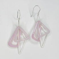 Geometric Earrings (Pink) by Minori Takagi at The Avenue Gallery, a contemporary fine at gallery in Victoria, BC, Canada.
