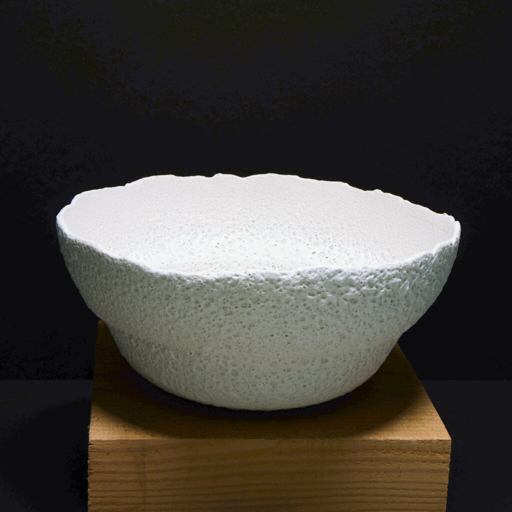 Moon Snail in White by Aileen Vantomme at The Avenue Gallery, a contemporary fine art gallery in Victoria, BC, Canada.