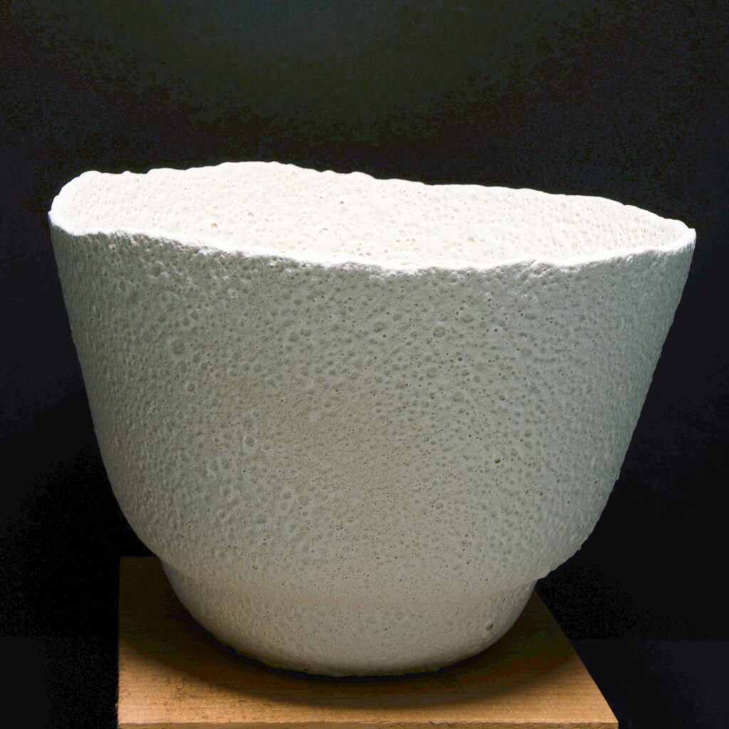 Moon Snail in White by Aileen Vantomme at The Avenue Gallery, a contemporary fine art gallery in Victoria, BC, Canada.