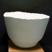 Moon Snail in White by Aileen Vantomme at The Avenue Gallery, a contemporary fine art gallery in Victoria, BC, Canada.