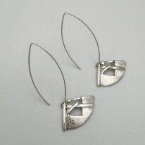 Scribble Large Woven Kite Long Dangle Earrings by Chi's Creations at The Avenue Gallery, a contemporary fine art gallery in Victoria, BC, Canada.