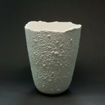 Univalve in White by Aileen Vantomme at The Avenue Gallery, a contemporary fine art gallery in Victoria, BC, Canada.