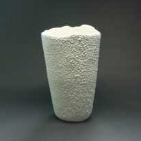 Univalve in White by Aileen Vantomme at The Avenue Gallery, a contemporary fine art gallery in Victoria, BC, Canada.