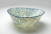 White Wonky Triangle Bowl by Bob Leatherbarrow at The Avenue Gallery, a contemporary fine art gallery in Victoria, BC, Canada.