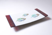 Three Blue Bigeye Sushi Dish by Bob Leatherbarrow at The Avenue Gallery, a contemporary fine art gallery in Victoria, BC, Canada.