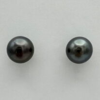 Tahitian Pearl Stud Earrings by Val Nunns at The Avenue Gallery, a contemporary fine art gallery in Victoria, BC, Canada.