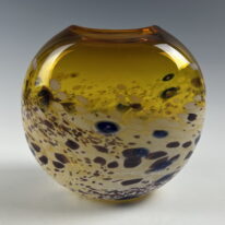 Tulip Vase (Amber) by Lisa Samphire at The Avenue Gallery, a contemporary fine art gallery in Victoria, BC, Canada.