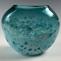 Tulip Vase (Teal Blue) by Lisa Samphire at The Avenue Gallery, a contemporary fine art gallery in Victoria, BC, Canada.
