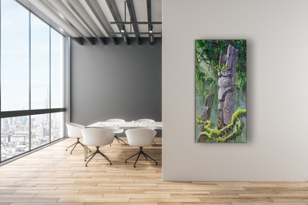 Old Totem by Bi Yuan Cheng at The Avenue Gallery, a contemporary fine art gallery in Victoria, BC, Canada.