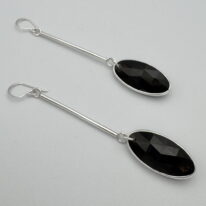 Long Bar Earrings with Smoky Quartz by A & R Jewellery at The Avenue Gallery, a contemporary fine art gallery in Victoria, BC, Canada.