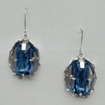 Wax Seal Earrings with London Blue Topaz by A & R Jewellery at The Avenue Gallery, a contemporary fine art gallery in Victoria, BC, Canada.