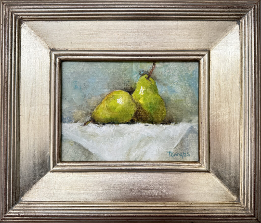 Une Paire De Poires by Tanya Bone at The Avenue Gallery, a contemporary fine art galley in Victoria, BC, Canada.