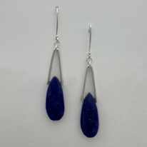 Lapis V-Bail Earrings by A & R Jewellery at The Avenue Gallery, a contemporary fine art gallery in Victoria, BC, Canada.