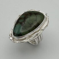 Twig Ring with Turquoise by A & R Jewellery at The Avenue Gallery, a contemporary fine art gallery in Victoria, BC, Canada.