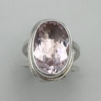 Round Double Band Ring with Pink Topaz by A & R Jewellery at The Avenue Gallery, a contemporary fine art gallery in Victoria, BC, Canada.