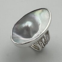 Twig Ring with Pearl Blister by A & R Jewellery at The Avenue Gallery, a contemporary fine art gallery in Victoria, BC, Canada.